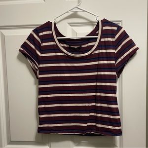 Abercrombie and Fitch Striped Cropped Baby Tee